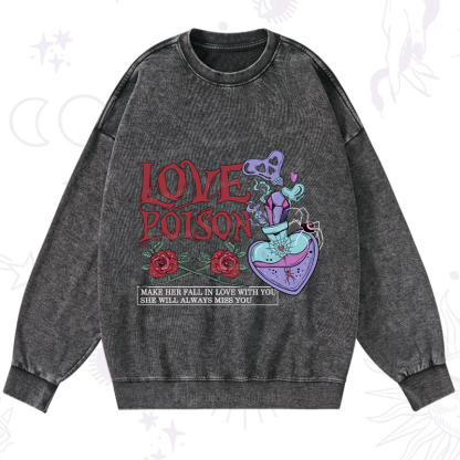 Purplehecate Love Poison Washed Sweatshirt