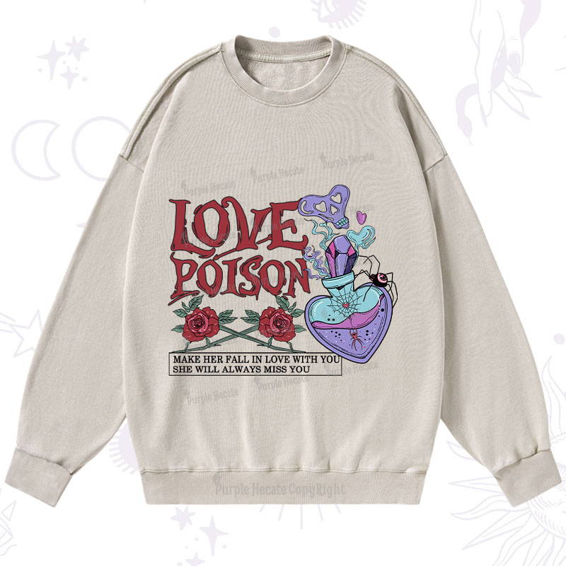 Purplehecate Love Poison Washed Sweatshirt