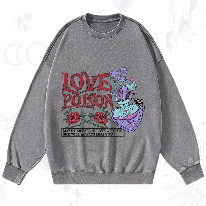 Purplehecate Love Poison Washed Sweatshirt