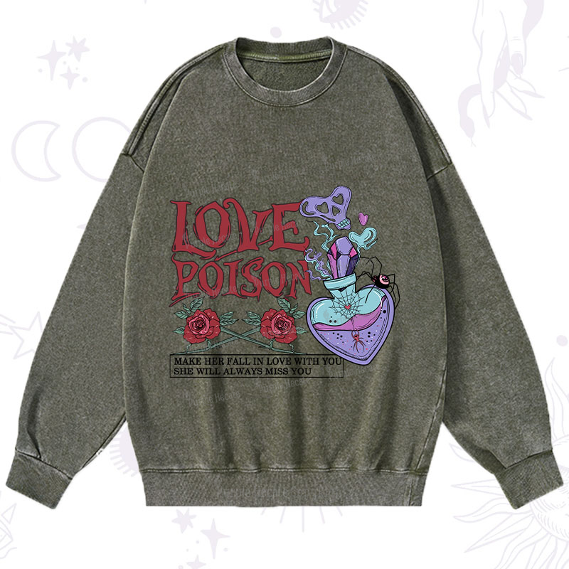 Purplehecate Love Poison Washed Sweatshirt