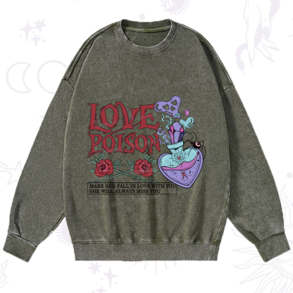 Purplehecate Love Poison Washed Sweatshirt