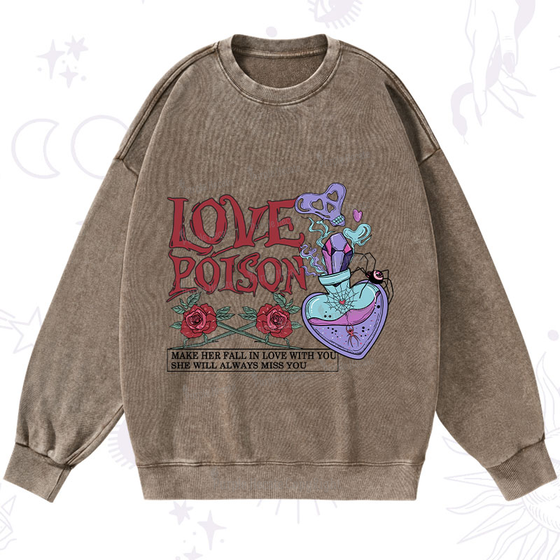 Purplehecate Love Poison Washed Sweatshirt