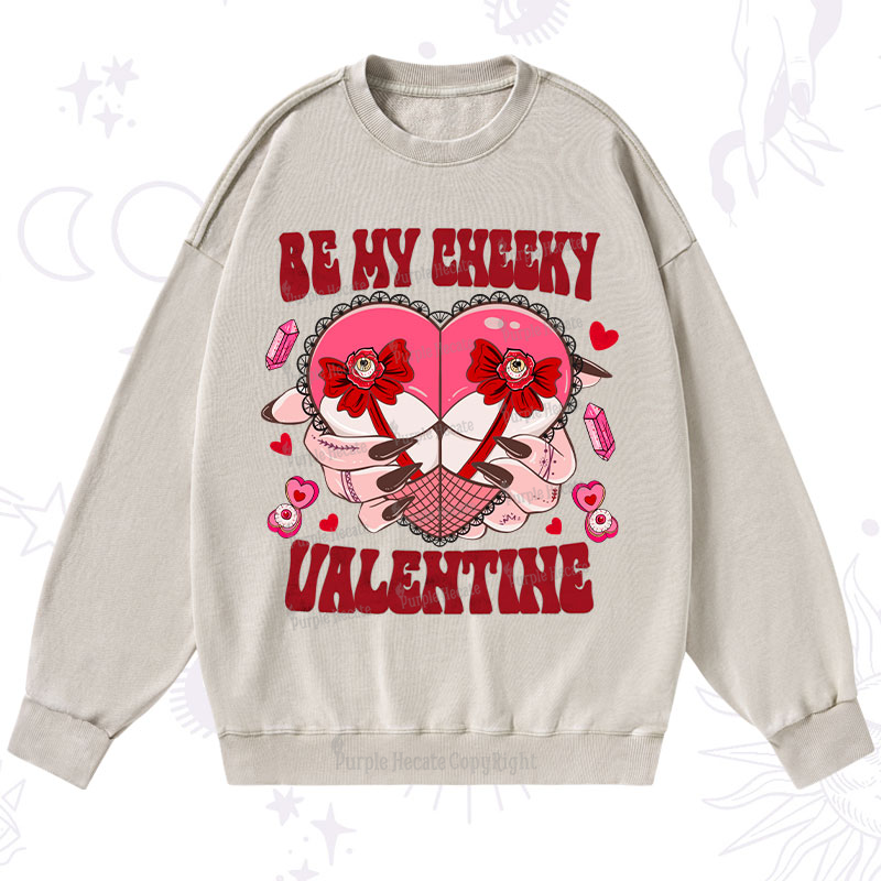 Purplehecate Be My Cheeky Valentine Washed Sweatshirt