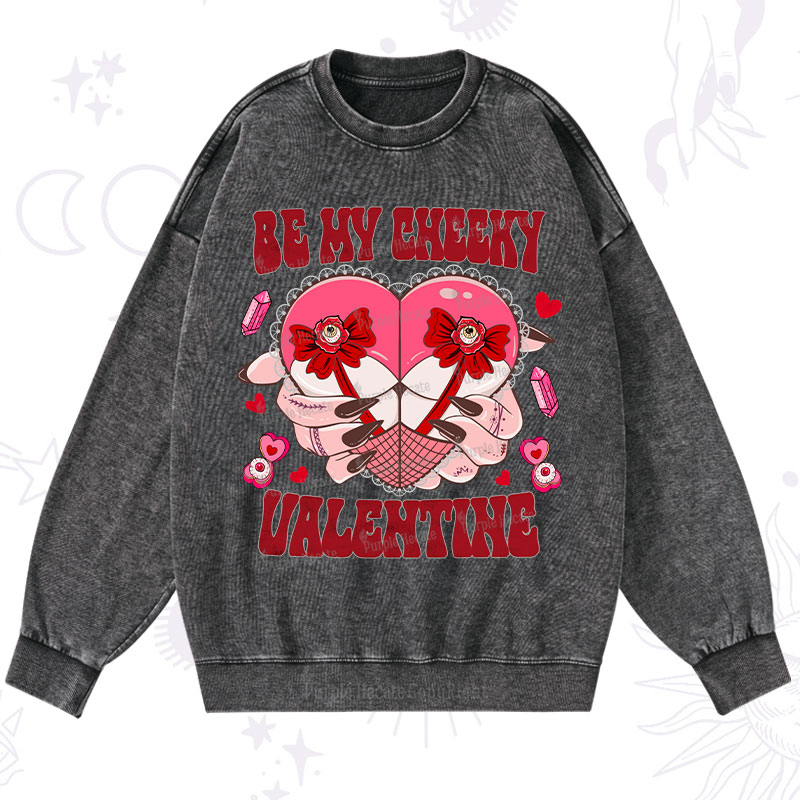 Purplehecate Be My Cheeky Valentine Washed Sweatshirt