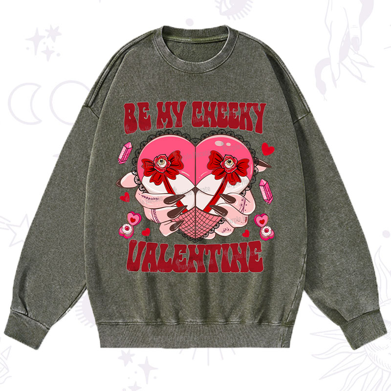 Purplehecate Be My Cheeky Valentine Washed Sweatshirt
