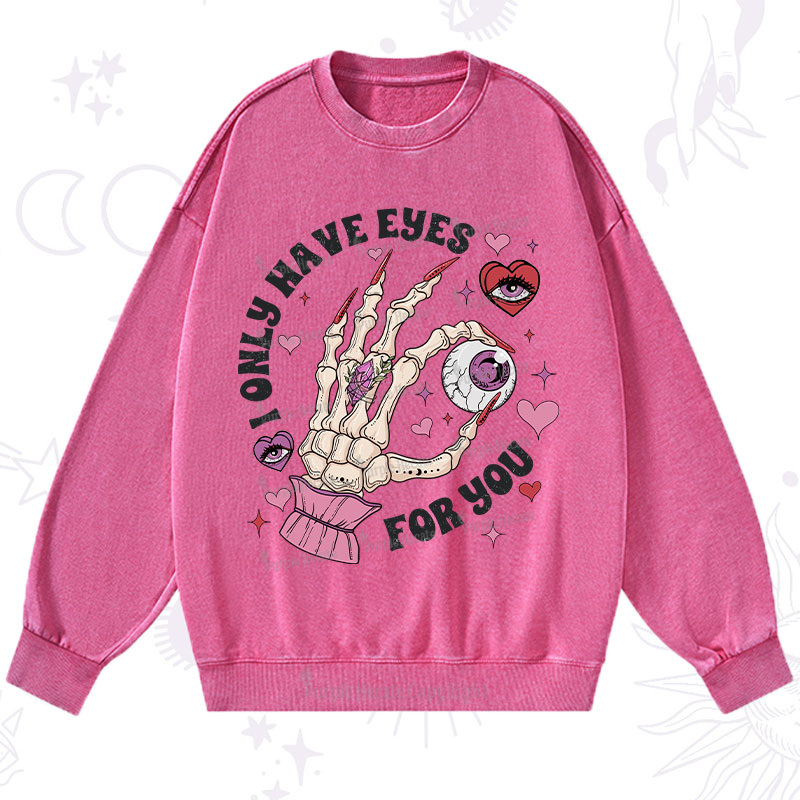 Purplehecate I Only Have Eyes For You Washed Sweatshirt