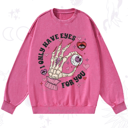 Purplehecate I Only Have Eyes For You Washed Sweatshirt