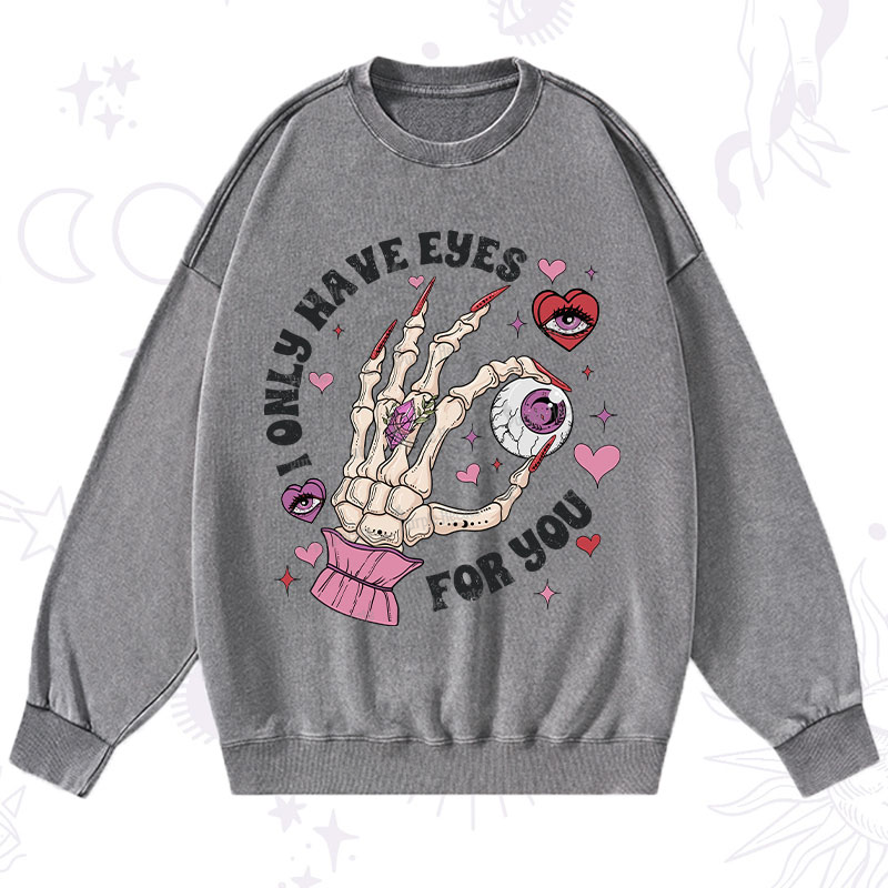 Purplehecate I Only Have Eyes For You Washed Sweatshirt