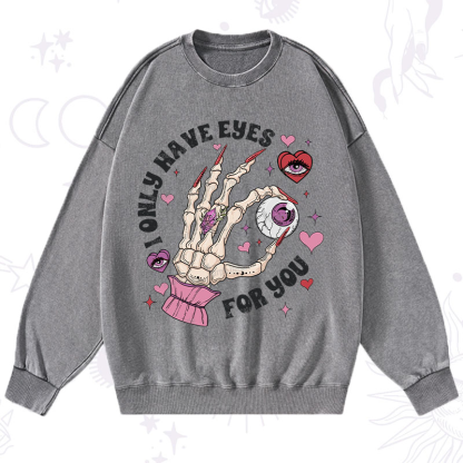 Purplehecate I Only Have Eyes For You Washed Sweatshirt
