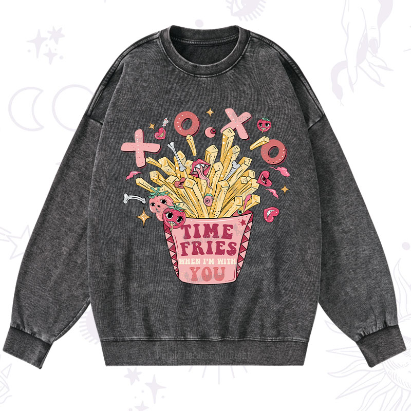 Purplehecate Time Fries When I'm With You Washed Sweatshirt