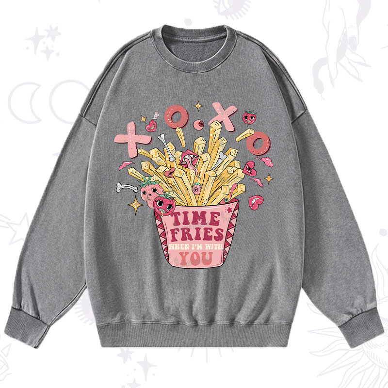 Purplehecate Time Fries When I'm With You Washed Sweatshirt