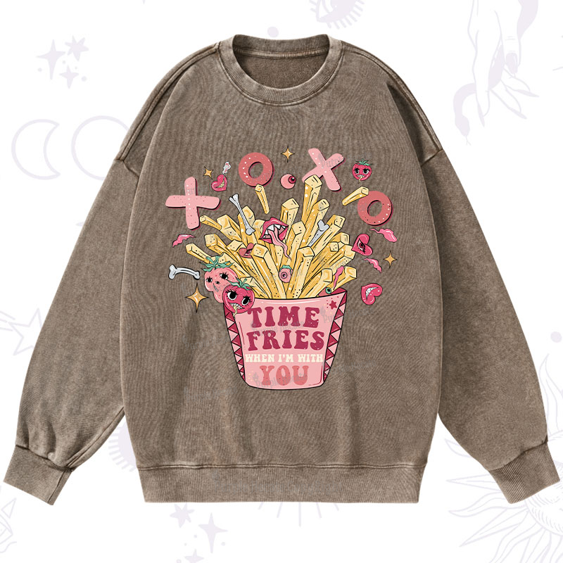 Purplehecate Time Fries When I'm With You Washed Sweatshirt