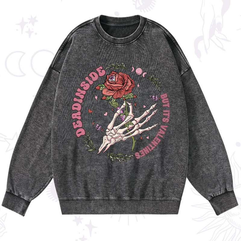 Purplehecate Valentine's Day Ready Valentine Washed Sweatshirt