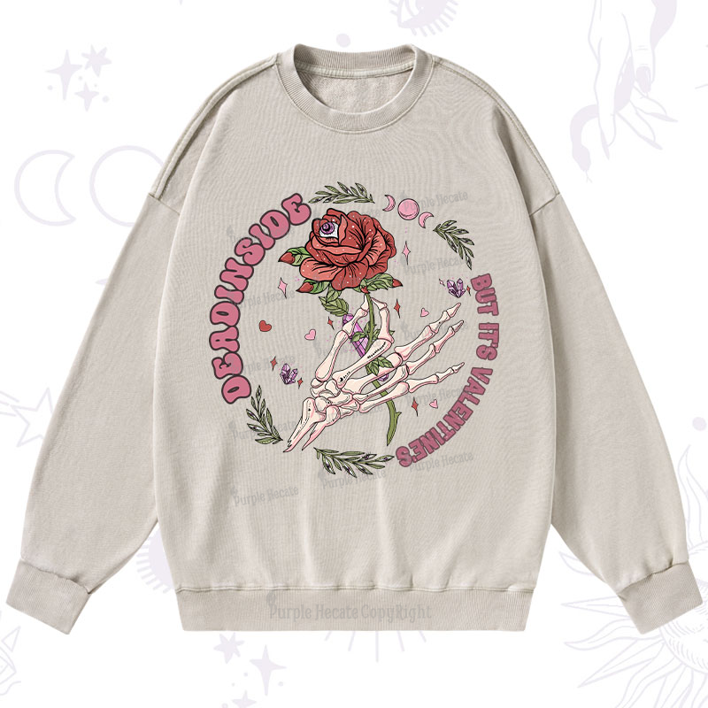 Purplehecate Valentine's Day Ready Valentine Washed Sweatshirt