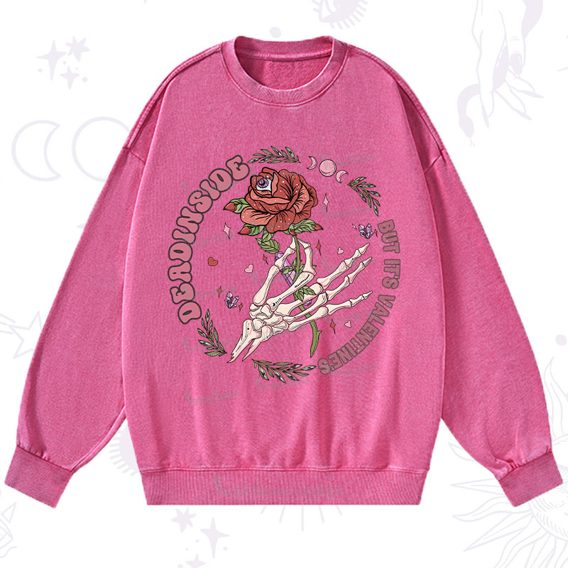 Purplehecate Valentine's Day Ready Valentine Washed Sweatshirt