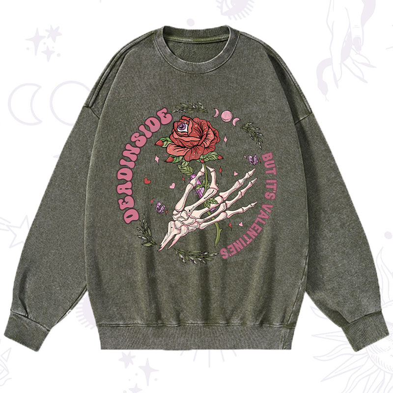 Purplehecate Valentine's Day Ready Valentine Washed Sweatshirt
