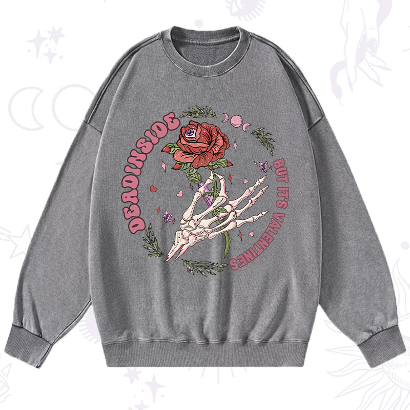 Purplehecate Valentine's Day Ready Valentine Washed Sweatshirt