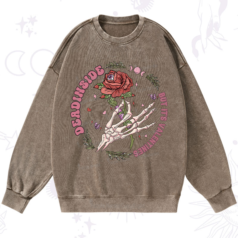 Purplehecate Valentine's Day Ready Valentine Washed Sweatshirt