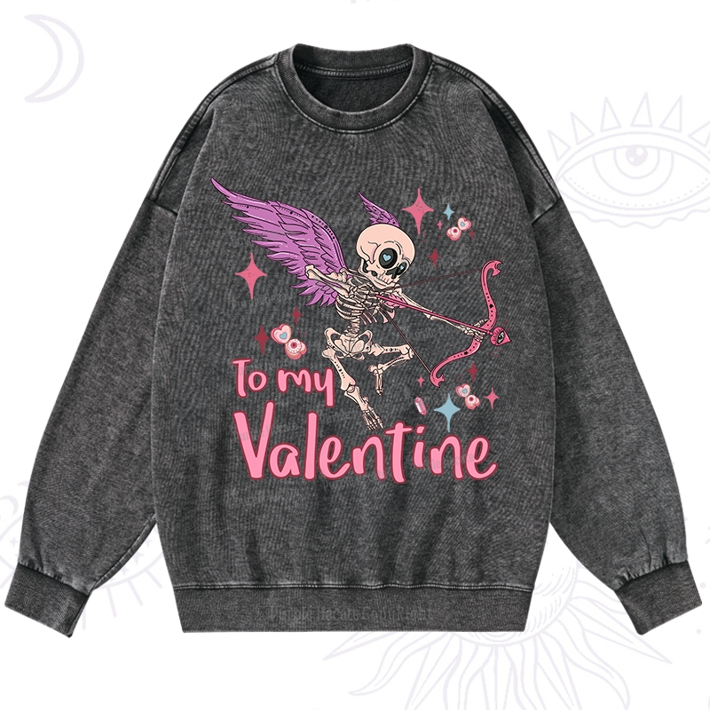 Purplehecate To My Valentine Washed Sweatshirt