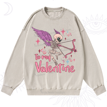 Purplehecate To My Valentine Washed Sweatshirt