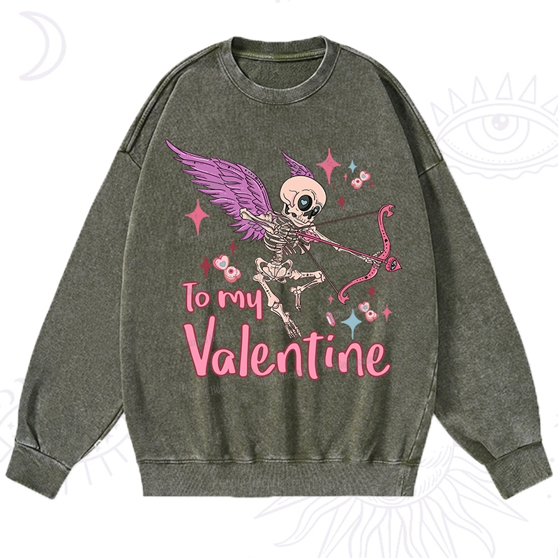 Purplehecate To My Valentine Washed Sweatshirt