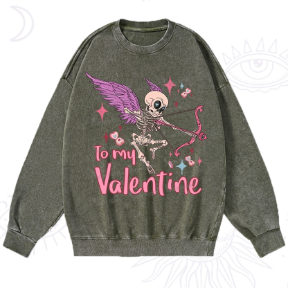 Purplehecate To My Valentine Washed Sweatshirt