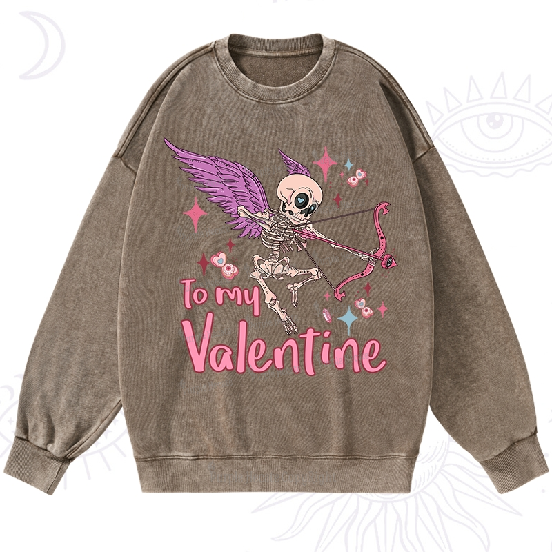 Purplehecate To My Valentine Washed Sweatshirt