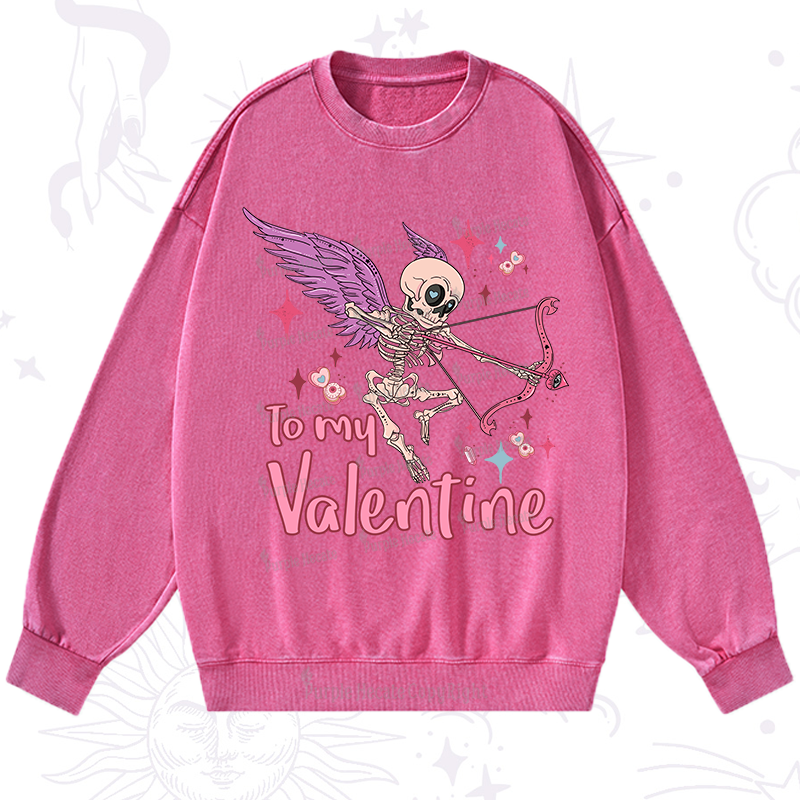 Purplehecate To My Valentine Washed Sweatshirt