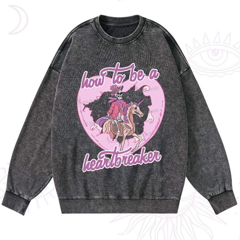 Purplehecate Heartbreaker Washed Sweatshirt