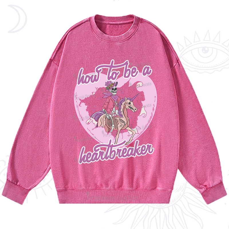 Purplehecate Heartbreaker Washed Sweatshirt