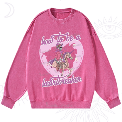 Purplehecate Heartbreaker Washed Sweatshirt