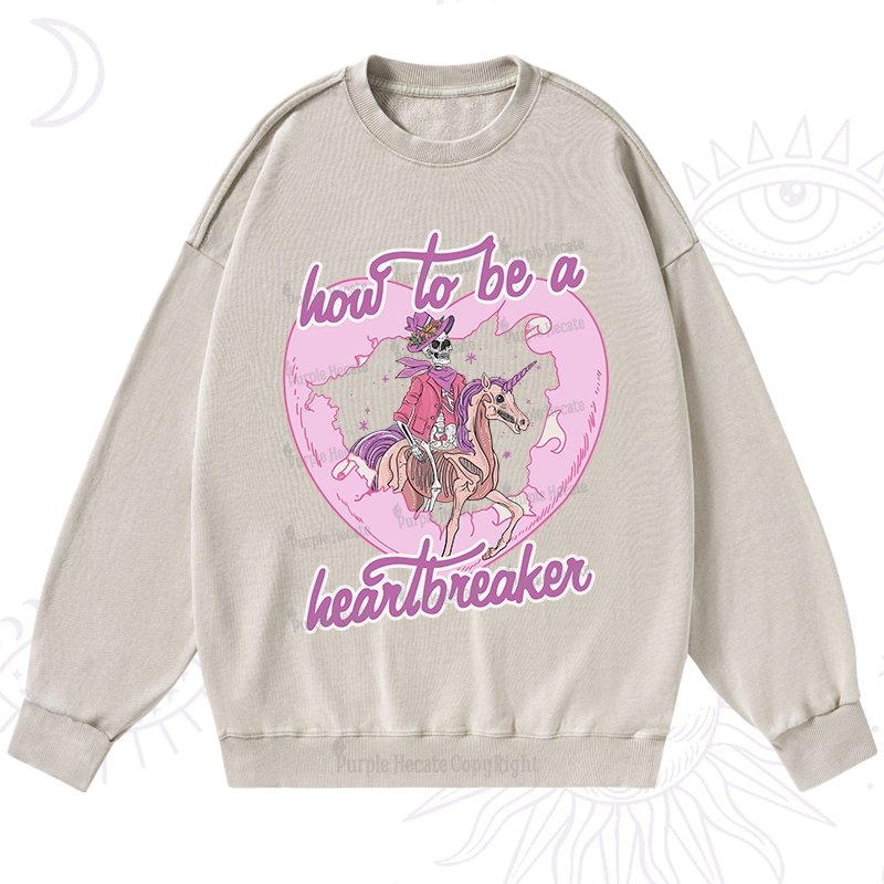 Purplehecate Heartbreaker Washed Sweatshirt