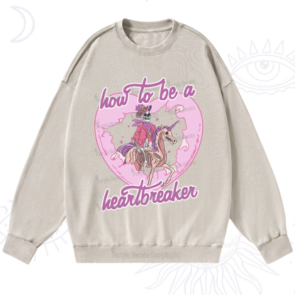 Purplehecate Heartbreaker Washed Sweatshirt