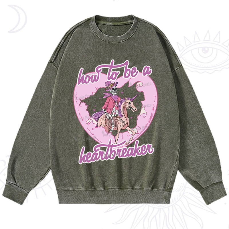 Purplehecate Heartbreaker Washed Sweatshirt