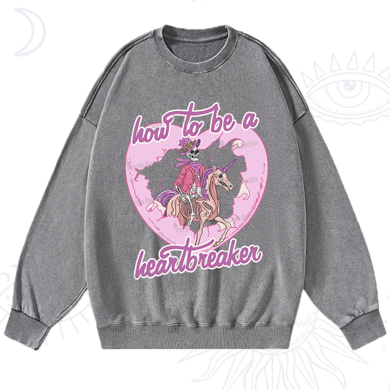 Purplehecate Heartbreaker Washed Sweatshirt