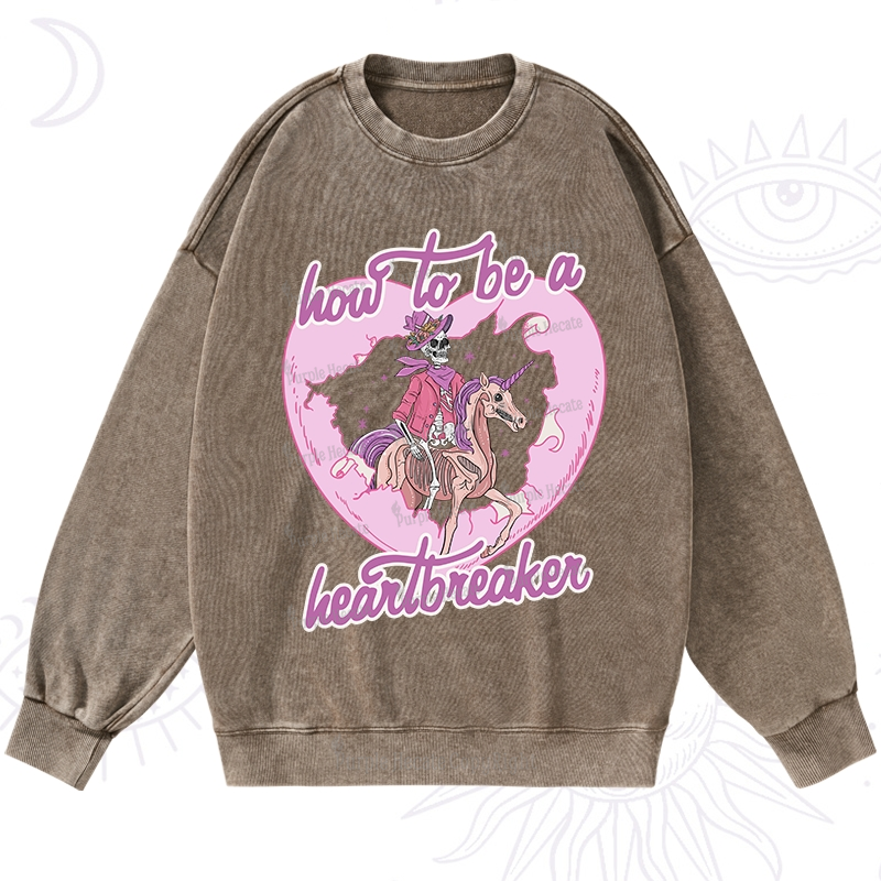 Purplehecate Heartbreaker Washed Sweatshirt