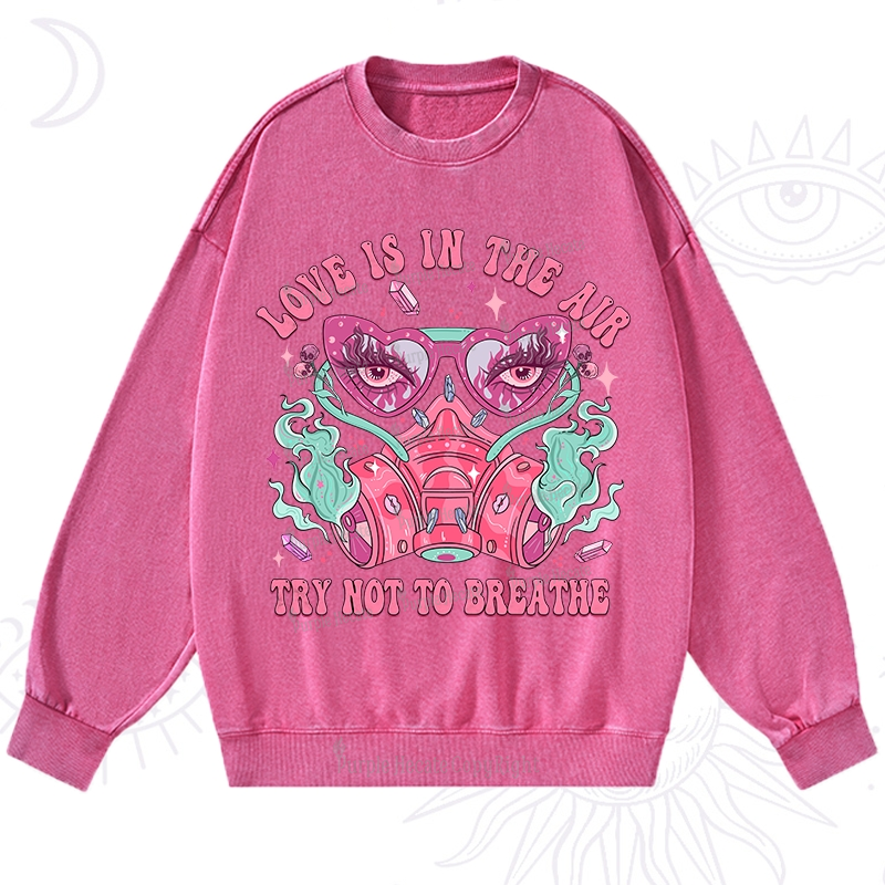 Purplehecate Love Is In The Air Try Not To Breath Washed Sweatshirt