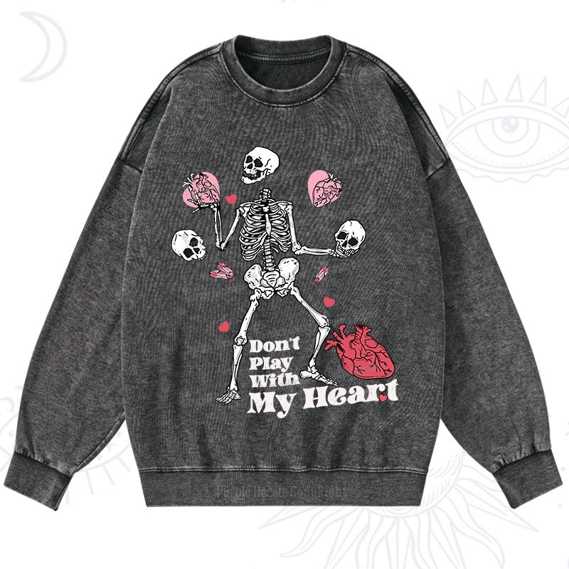 Purplehecate Don't Play With My Heart Washed Sweatshirt