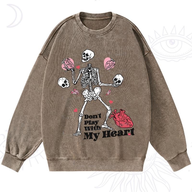 Purplehecate Don't Play With My Heart Washed Sweatshirt