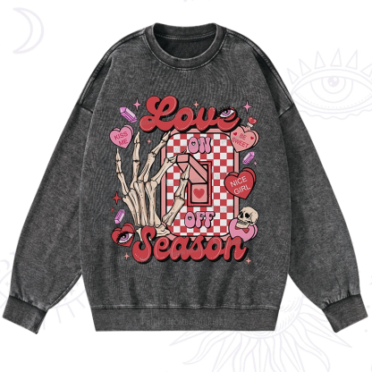 Purplehecate Love On Or Off Washed Sweatshirt
