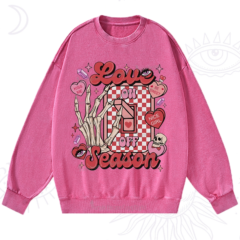 Purplehecate Love On Or Off Washed Sweatshirt