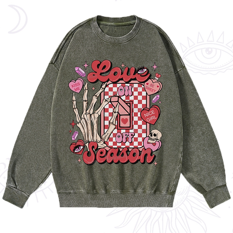 Purplehecate Love On Or Off Washed Sweatshirt