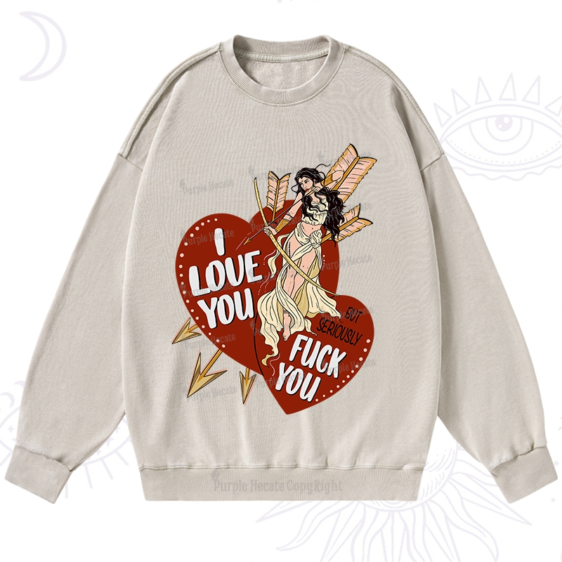Purplehecate Love But Not Really Washed Sweatshirt