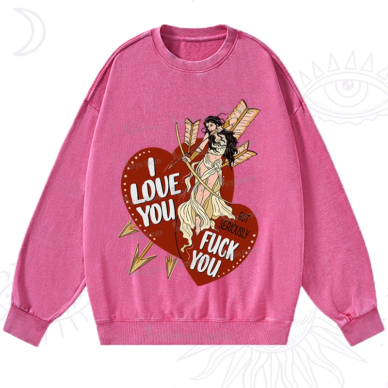 Purplehecate Love But Not Really Washed Sweatshirt