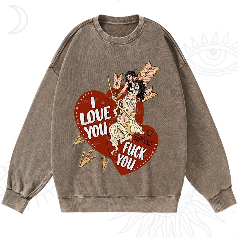 Purplehecate Love But Not Really Washed Sweatshirt