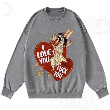 Purplehecate Love But Not Really Washed Sweatshirt