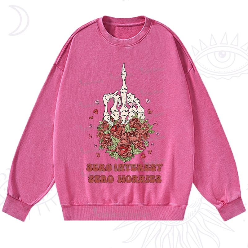Purplehecate Zero Interest Zero Worries Washed Sweatshirt