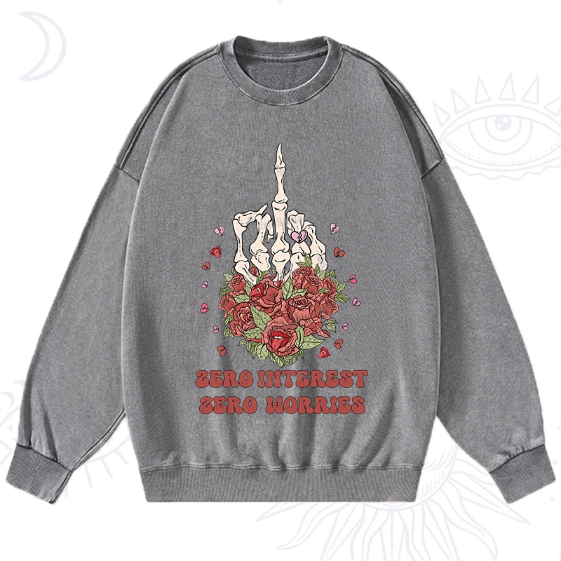 Purplehecate Zero Interest Zero Worries Washed Sweatshirt