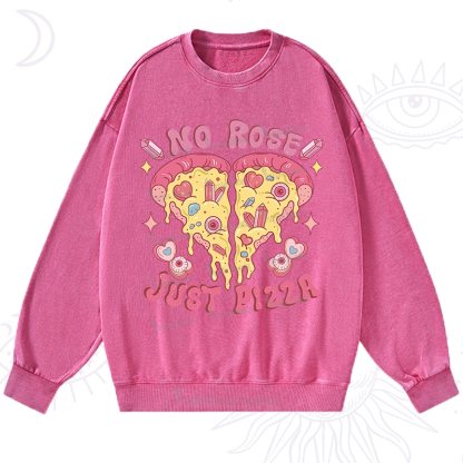 Purplehecate No Rose Just Pizza Washed Sweatshirt