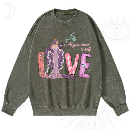 Purplehecate All You Need Is Self Valentine Washed Sweatshirt